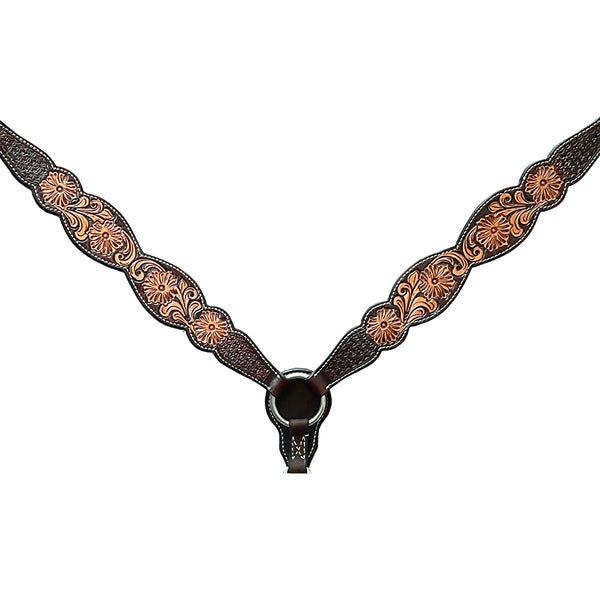 Bar H Equine Genuine W. American Leather H. Premium Headstall & Breast by Hilason – Cowboy and equestrian accessories