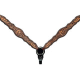 Bar H Equine Genuine Western American Leather Horse Headstall and Breast Collar Set - Bar H Equine