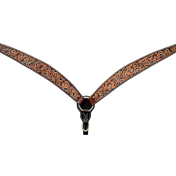 Bar H Equine Genuine W. American Leather H. Premium Headstall & Breast by Hilason – Cowboy and equestrian accessories