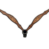 Bar H Equine Genuine Western American Leather Horse Headstall and Breast Collar Set - Bar H Equine
