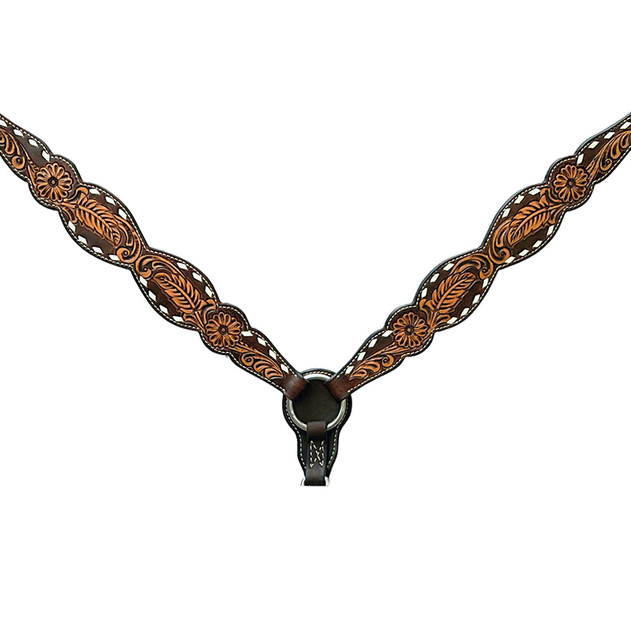 Bar H Equine Genuine Western American Leather Horse Breast Collar - Uhorse