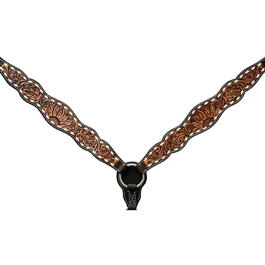 Bar H Equine Genuine Western American Leather Horse Breast Collar - Uhorse