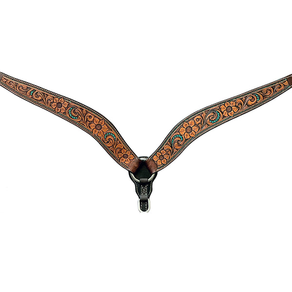 Bar H Equine Genuine W. American Leather H. Premium Headstall & Breast by Hilason – Cowboy and equestrian accessories