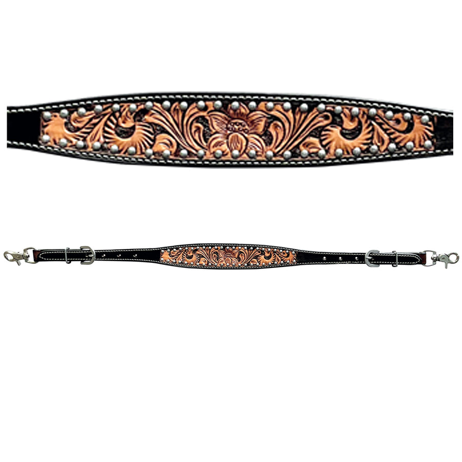 Bar H Equine Genuine Western American Leather Horse Wither Strap - Uhorse