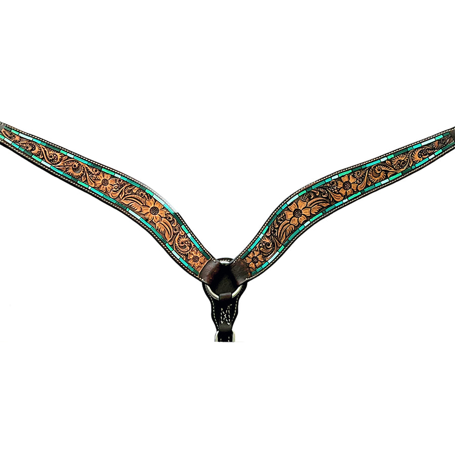 Bar H Equine Genuine Western American Leather Horse Breast Collar - Uhorse