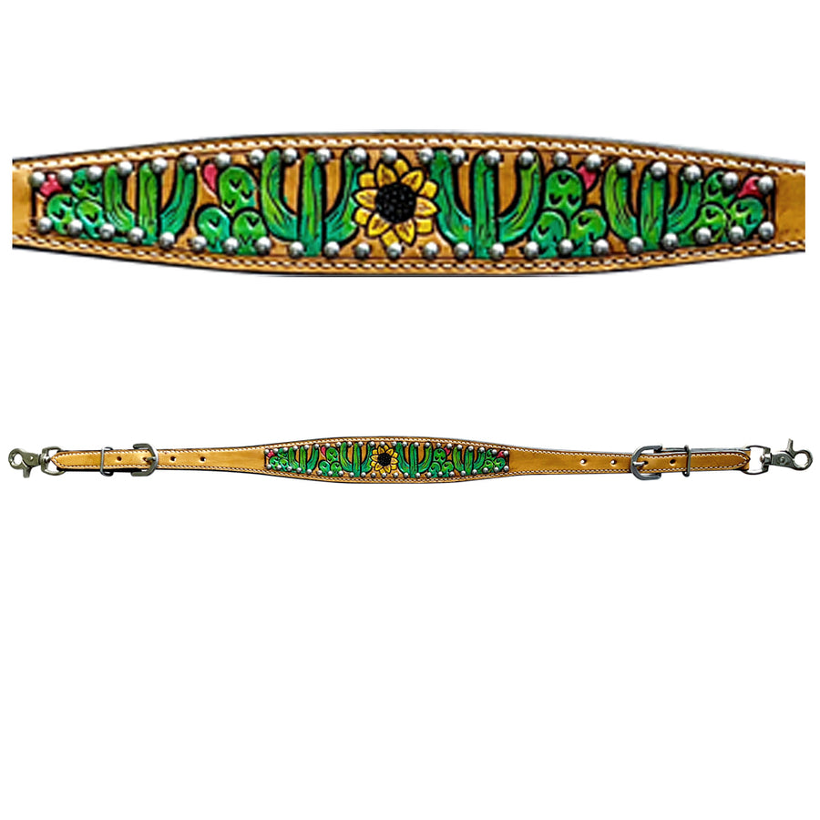 Bar H Equine Genuine Western American Leather Horse Wither Strap - Uhorse