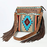 American Darling ADBGZ700 Crossbody Hand Tooled Saddle Blanket Genuine Leather Women Bag Western Handbag Purse