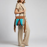 American Darling Crossbody Hand Tooled Saddle Blanket Genuine Leather Women Bag Western Handbag Purse