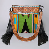 ADBGZ704 American Darling Hand Tooled Saddle Blanket Genuine Leather Women Bag Western Handbag Purse