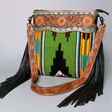 ADBGZ704 American Darling Hand Tooled Saddle Blanket Genuine Leather Women Bag Western Handbag Purse