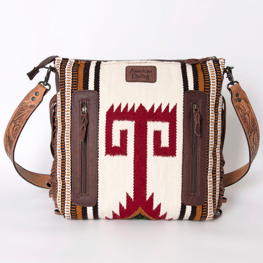 American Darling Crossbody Hand Tooled Saddle Blanket Genuine Leather Women Bag Western Handbag Purse