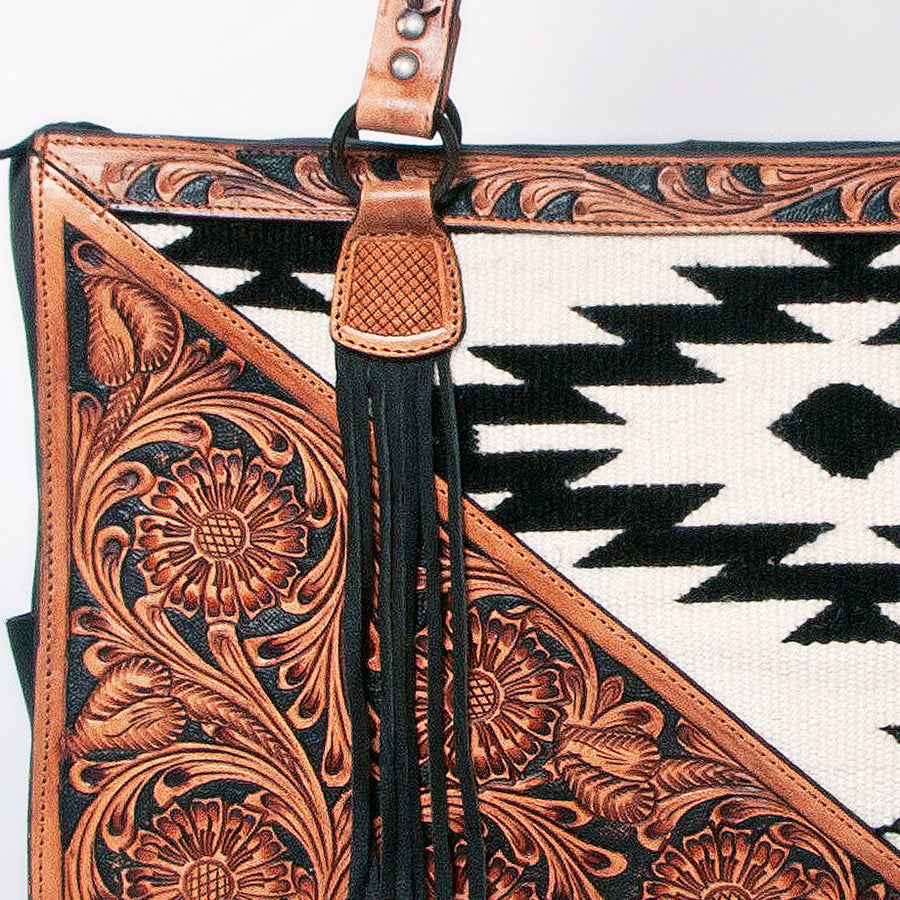 American Darling Tote Hand Tooled Saddle Blanket Genuine Leather Women Bag Western Handbag Purse