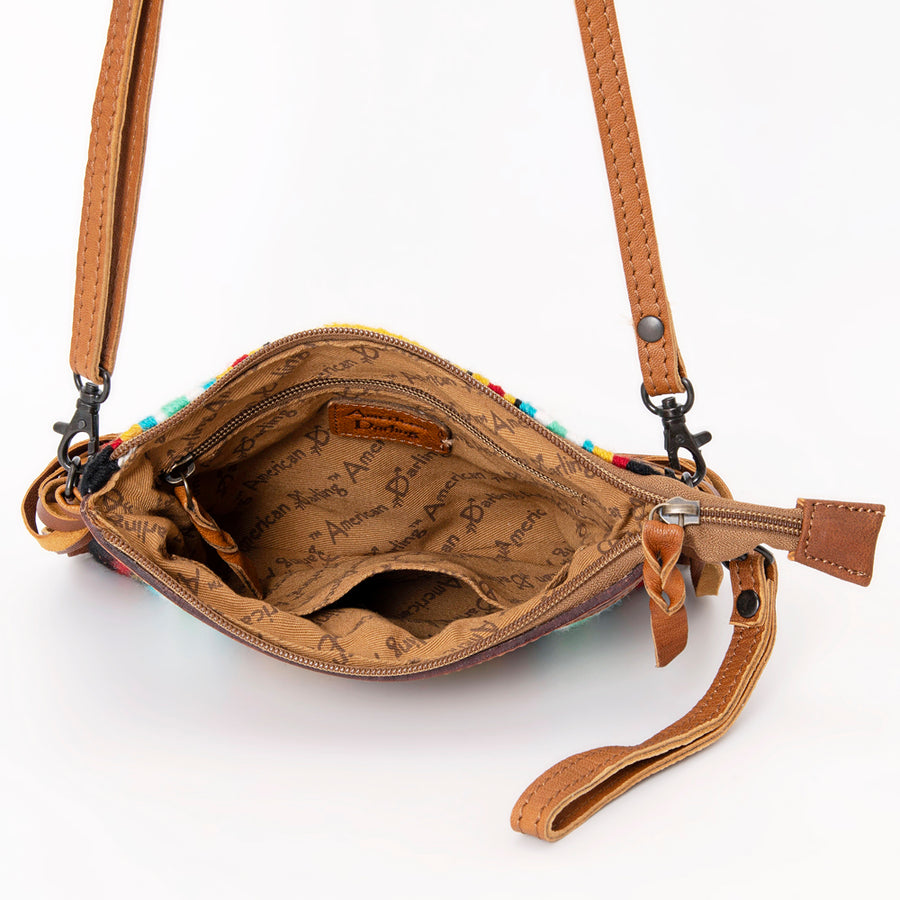 American Darling Cross Body Hand Tooled Saddle Blanket Genuine Leather Western Women Bag Handbag Purse | Crossbody for Cute