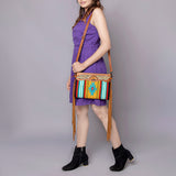 American Darling Cross Body Hand Tooled Saddle Blanket Genuine Leather Western Women Bag Handbag Purse | Crossbody for Cute