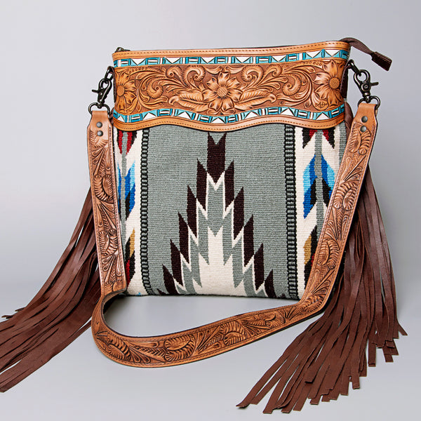American Darling Crossbody Hand Tooled Saddle Blanket Genuine Leather Women Bag Western Handbag Purse - Uhorse