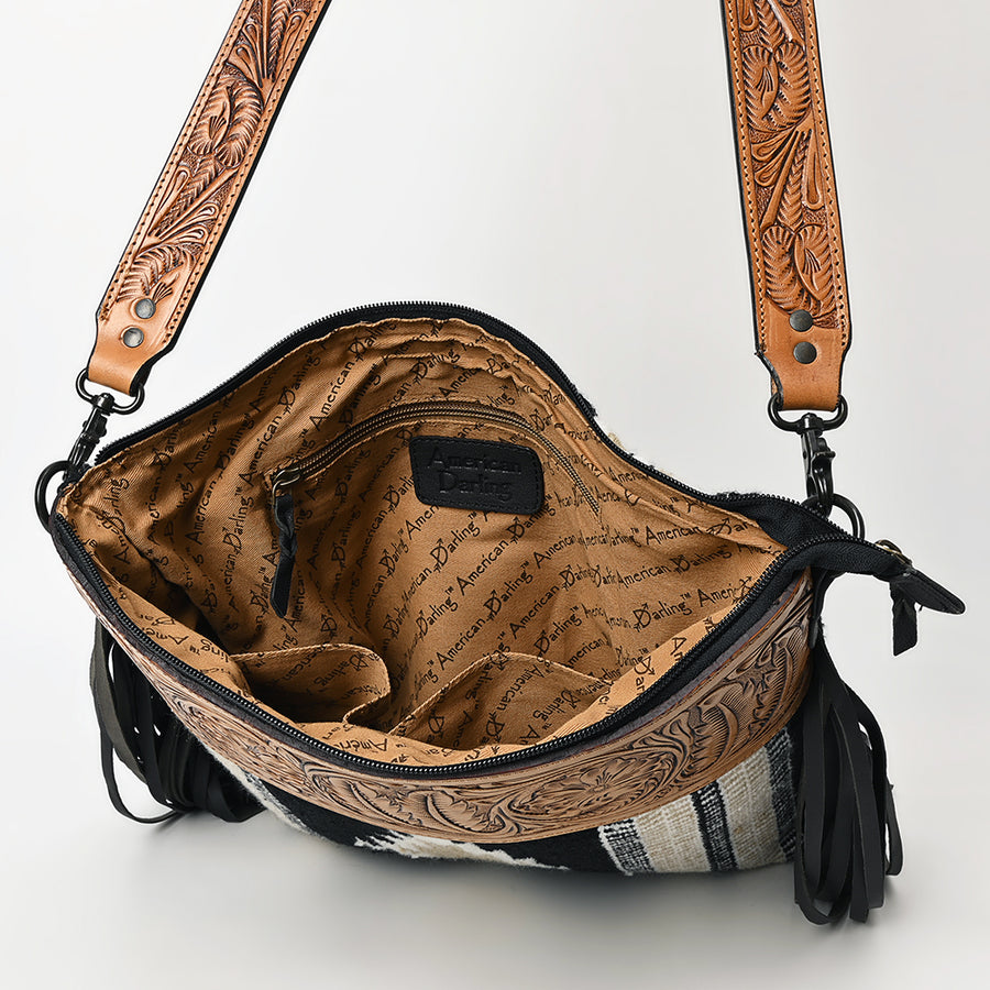 American Darling Crossbody Hand Tooled Saddle Blanket Genuine Leather Women Bag Western Handbag Purse