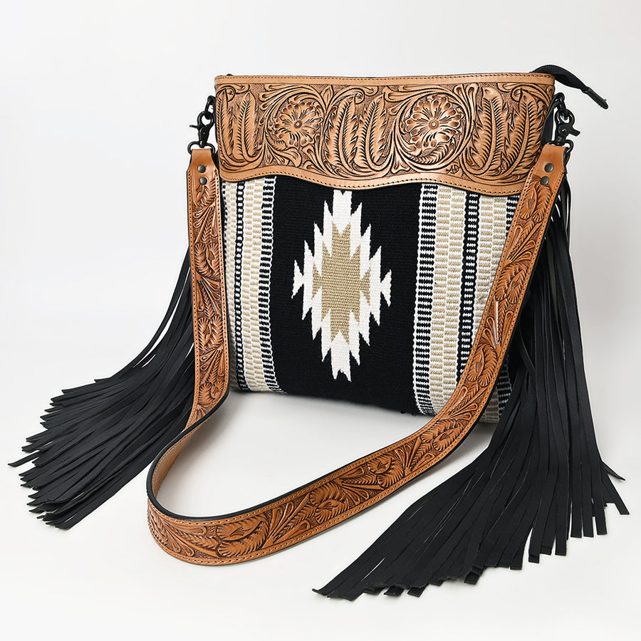 American Darling Crossbody Hand Tooled Saddle Blanket Genuine Leather Women Bag Western Handbag Purse - Uhorse