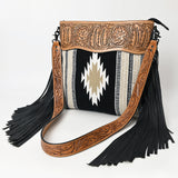 American Darling ADBGZ701 Crossbody Hand Tooled Saddle Blanket Genuine Leather Women Bag Western Handbag Purse