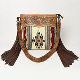 American Darling ADBGZ703 Crossbody Hand Tooled Saddle Blanket Genuine Leather Women Bag Western Handbag Purse