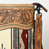 American Darling ADBGZ703 Crossbody Hand Tooled Saddle Blanket Genuine Leather Women Bag Western Handbag Purse