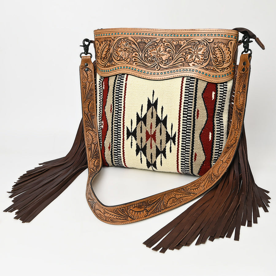 American Darling Crossbody Hand Tooled Saddle Blanket Genuine Leather Women Bag Western Handbag Purse - Uhorse