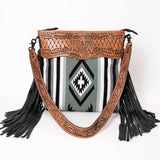 American Darling ADBGZ705 Crossbody Hand Tooled Saddle Blanket Genuine Leather Women Bag Western Handbag Purse