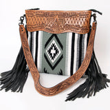 American Darling ADBGZ705 Crossbody Hand Tooled Saddle Blanket Genuine Leather Women Bag Western Handbag Purse