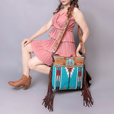 American Darling Cross Body Hand Tooled Saddle Blanket Genuine Leather Western Women Bag Handbag Purse | Crossbody for