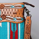 American Darling Cross Body Hand Tooled Saddle Blanket Genuine Leather Western Women Bag Handbag Purse | Crossbody for