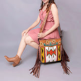 American Darling Crossbody Hand Tooled Saddle Blanket Genuine Leather Women Bag Western Handbag Purse