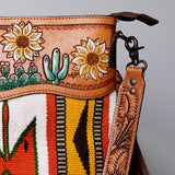 American Darling ADBGZ707 Crossbody Hand Tooled Saddle Blanket Genuine Leather Women Bag Western Handbag Purse