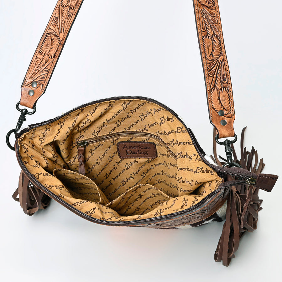 American Darling Crossbody Hand Tooled Saddle Blanket Genuine Leather Women Bag Western Handbag Purse
