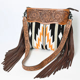 American Darling ADBGZ712 Crossbody Hand Tooled Saddle Blanket Genuine Leather Women Bag Western Handbag Purse