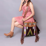 American Darling Crossbody Hand Tooled Saddle Blanket Genuine Leather Western Women Bag Handbag Purse | for Cute