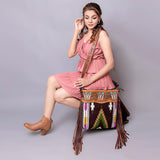 American Darling ADBGZ713 Crossbody Hand Tooled Saddle Blanket Genuine Leather Women Bag Western Handbag Purse