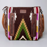 American Darling ADBGZ713 Crossbody Hand Tooled Saddle Blanket Genuine Leather Women Bag Western Handbag Purse