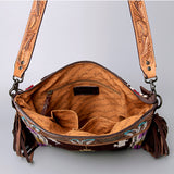 American Darling Crossbody Hand Tooled Saddle Blanket Genuine Leather Western Women Bag Handbag Purse | for Cute