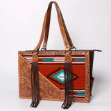 American Darling Tote Hand Tooled Saddle Blanket Genuine Leather Women Bag Western Handbag Purse - Uhorse