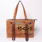 American Darling Tote Hand Tooled Saddle Blanket Genuine Leather Women Bag Western Handbag Purse