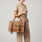 American Darling Tote Hand Tooled Saddle Blanket Genuine Leather Women Bag Western Handbag Purse