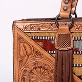 American Darling Tote Hand Tooled Saddle Blanket Genuine Leather Women Bag Western Handbag Purse