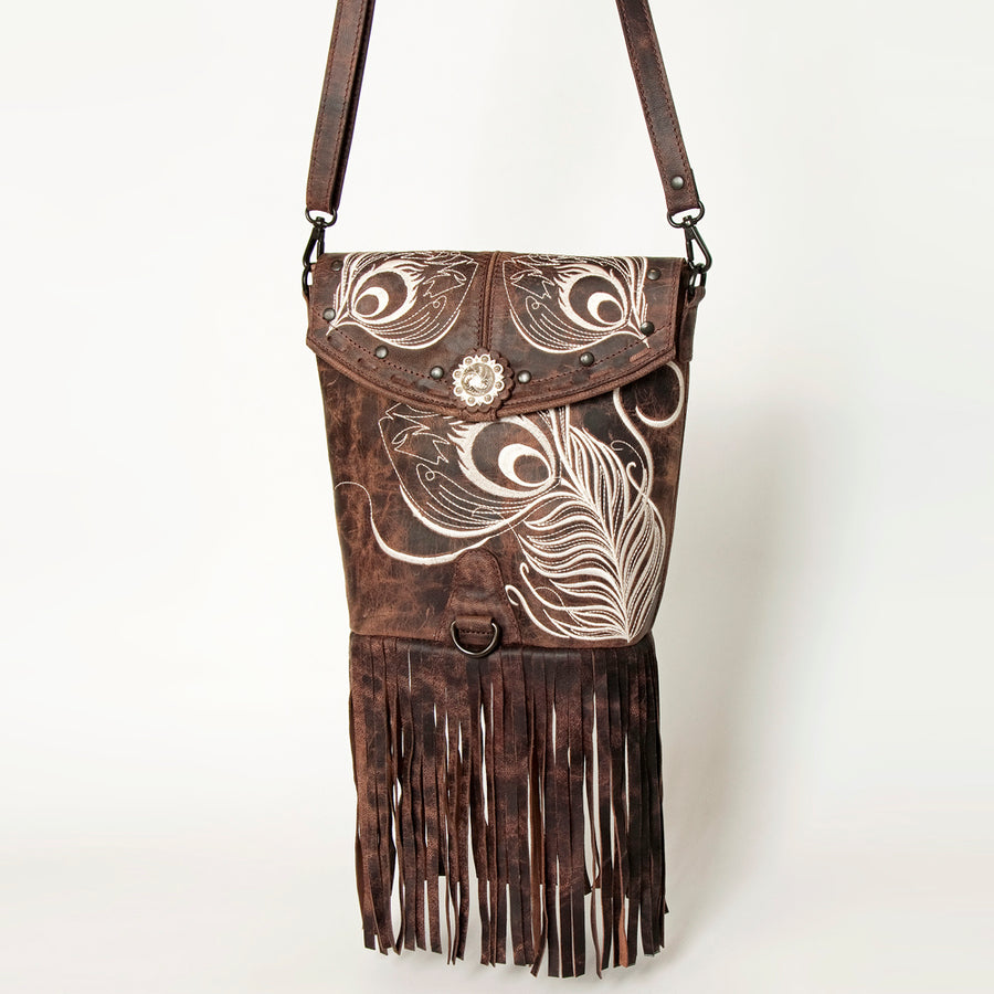 American Darling Messenger Genuine Leather Women Bag Western Handbag Purse - Uhorse