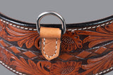 Comfytack Horse Saddle Flank Cinch Girth Handtooled Leather Billets Brown