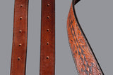 Comfytack Horse Saddle Flank Cinch Girth Handtooled Leather Billets Brown