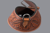 Comfytack Horse Saddle Flank Cinch Girth Handtooled Leather Billets Brown