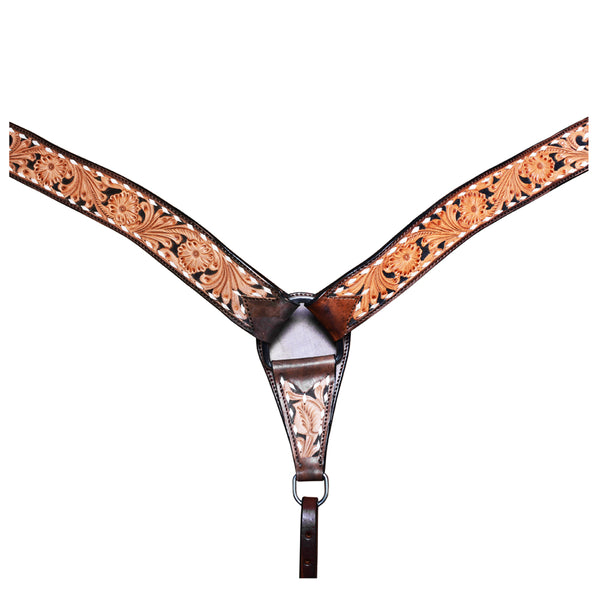 COMFYTACK By Hilason W. H. Leather Breast Collar Headstall Set Side by Hilason – Cowboy and equestrian accessories