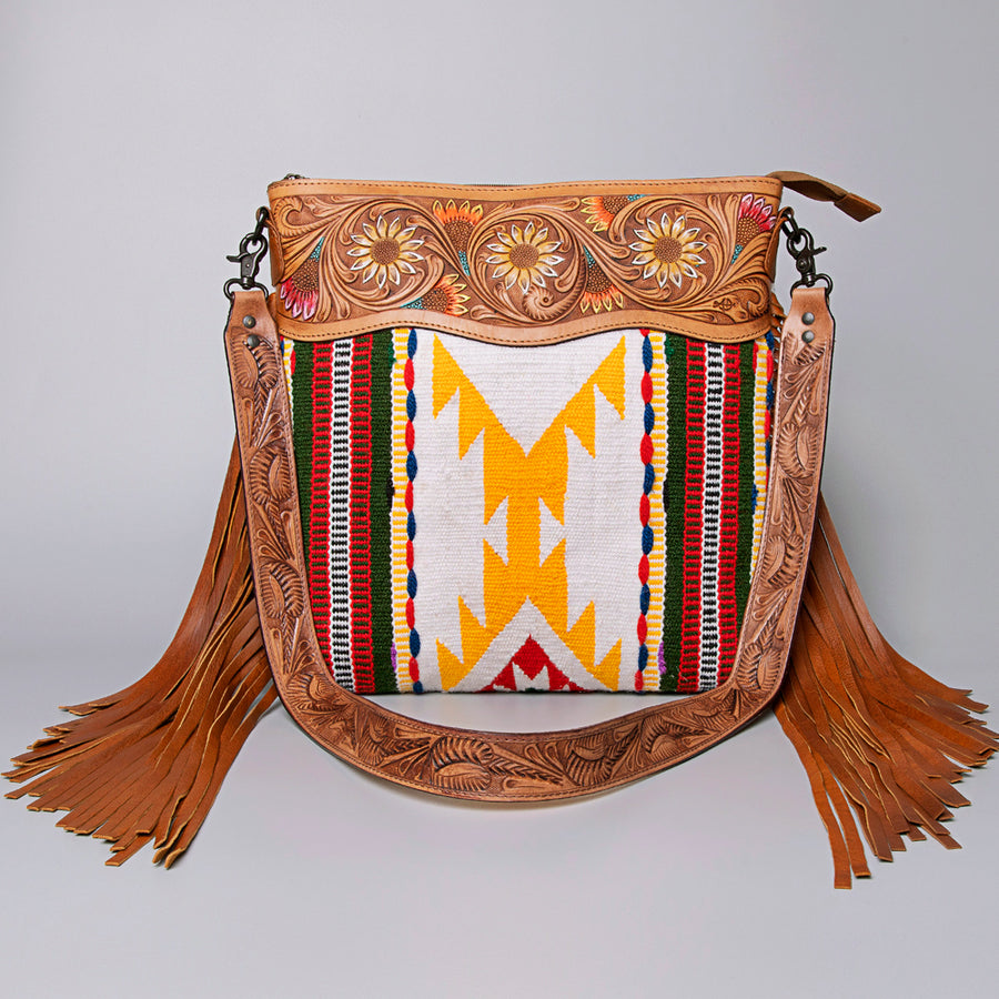 American Darling Cross Body Hand Tooled Saddle Blanket Genuine Leather Western Women Bag Handbag Purse | Crossbody for |Cute