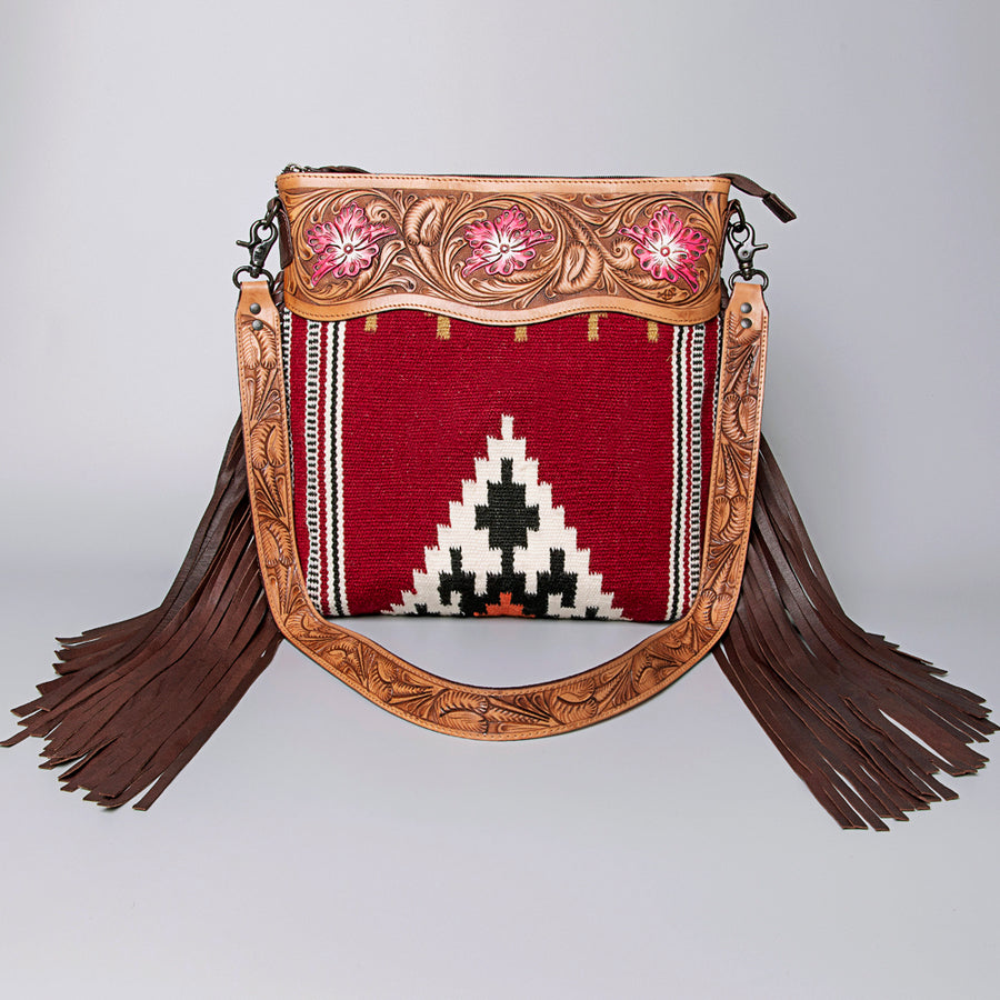 American Darling Crossbody Hand Tooled Saddle Blanket Genuine Leather Women Bag Western Handbag Purse