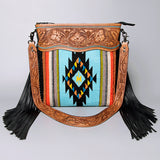 American Darling ADBGZ698 Crossbody Hand Tooled Saddle Blanket Genuine Leather Women Bag Western Handbag Purse