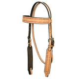 Hilason Western Horse Headstall Handtooled Crafted American Leather Tan